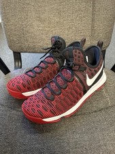 Nike KD 9 Kevin Durant University Red Size 10 Men  s Worn Only Once