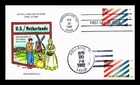 DR JIM STAMPS US COVER USA-NETHERLANDS RELATIONS FDC COLLINS HAND PAINTED
