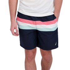Nautica Men's 7.5" Swim Trunk Size L Coral