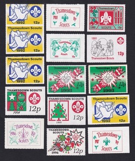 Great Britian 1986 96 THAMESDOWN SCOUTS Christmas Post collection (15)