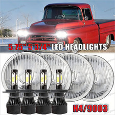 4pcs Dot 5.75 Round Led Headlights Highlow Beam For Chevy 3100 Truck 1958 1959