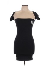 NWT PrettyLittleThing Women Black Cocktail Dress L