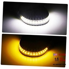 2PCS Motorcycle LED Turn Signal 2Pcs Fork Switchback LED Strips - White Amber