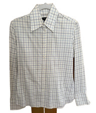 Women's Ralph Lauren 100 Cotton Checkered Button Down Shirt - Size 8