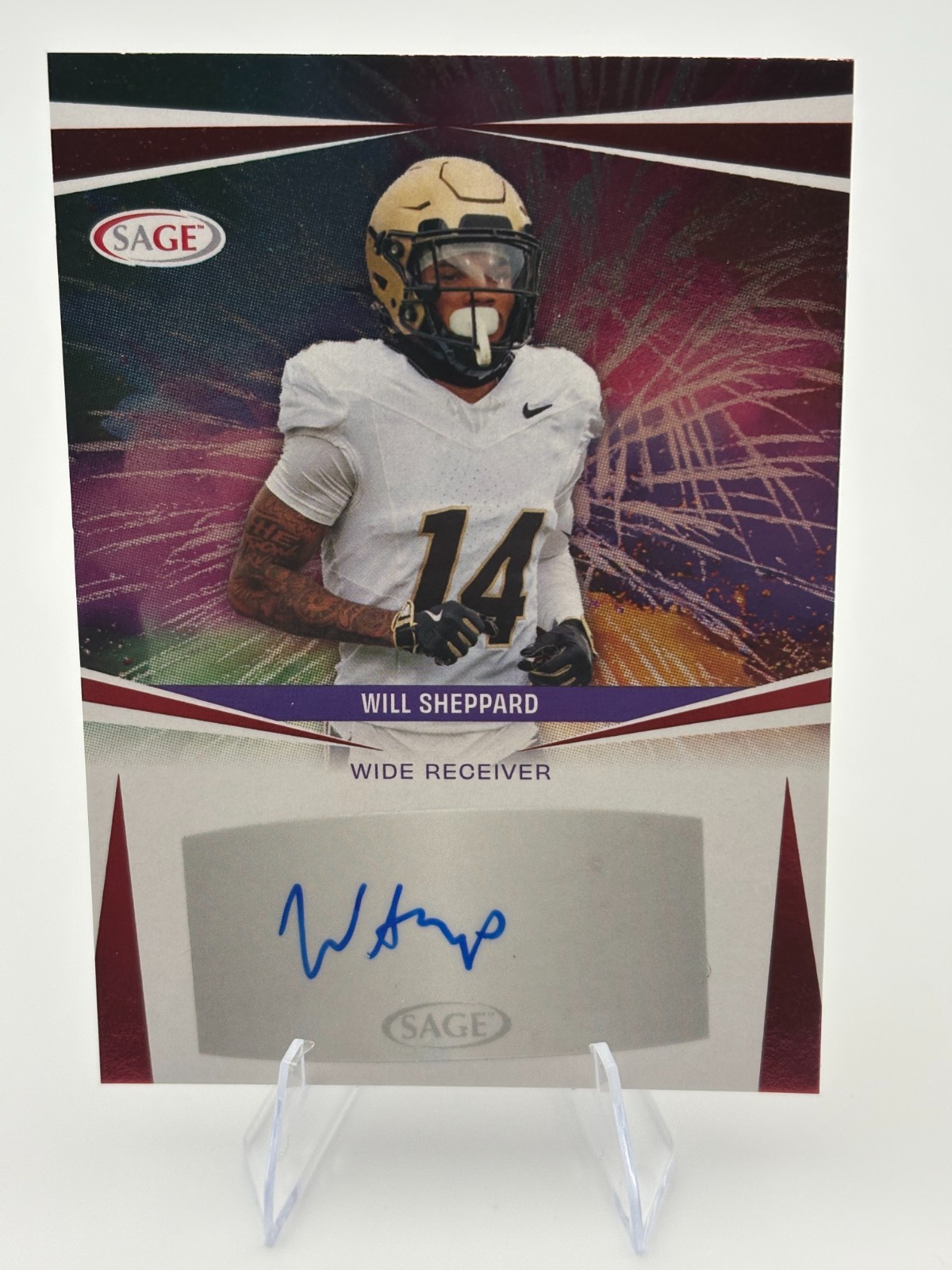 Will Sheppard 2024 SAGE Red Foil Auto RC #A-WS CO Buffaloes | Packers