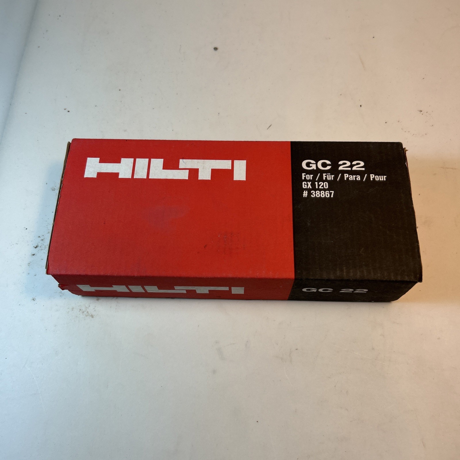 New HILTI 38867 / GC 22 / GX 120 Fastener / Nail Gun Gas Canister Exp 7/2021