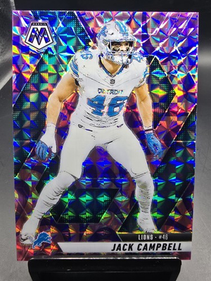 #ad 2025 Panini Mosaic #147 Jack Campbell Reactive Purple Prizm Detroit Lions $2.97