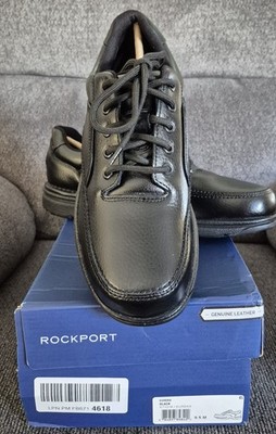 Rockport Mens Black Eureka Walking Shoes 9.5 NEW  K71218 Leather Lace Up 9.5 M 