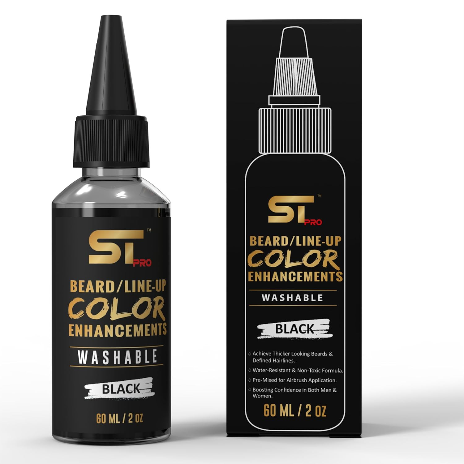 Tinta para mejorar el cabello y la barba con aerógrafo | Spray de relleno y alineación de grado peluquero | Wa