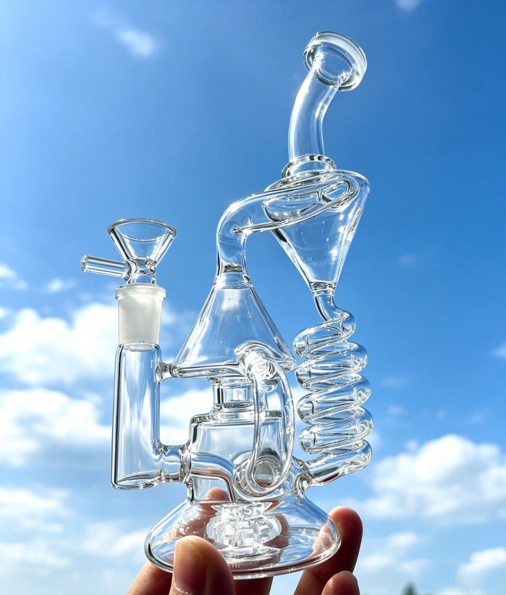 Coil Honeycomb Recycler rig pipes bong Glass Smoking Water shushi Matrix Bubbler