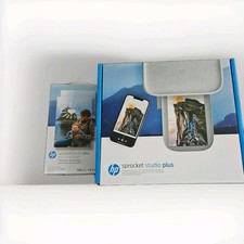 HP Sprocket Studio Plus Wi-Fi Portable Printer - 4x6  Photo Printer W/108 sh 2 C