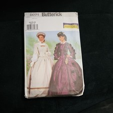 UNCUT Butterick 6694 Sewing Pattern Civil War Era Gone Wind Top Skirt 18 20 22