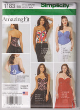 1183 SIMPLICITY Amazing Fit - CORSETS w Cup Sizes - Sz 20/22/24/26/28W