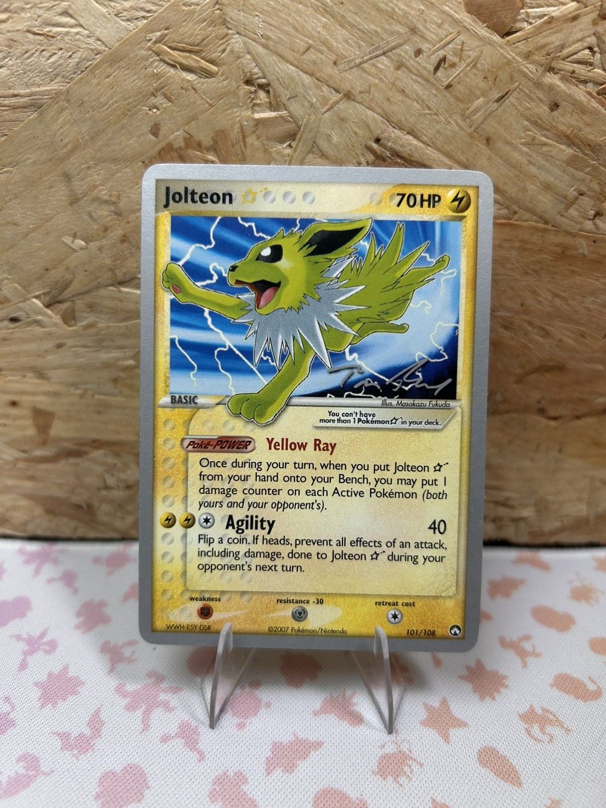 Pokémon TCG Jolteon Gold Star EX Power Keepers 101/108 2007 World Championships