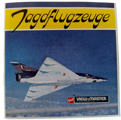 3x VIEW-MASTER 3D REEL   JAGDFLUGZEUGE   +Heft deutsch! Düsenjäger Stereo D114-D