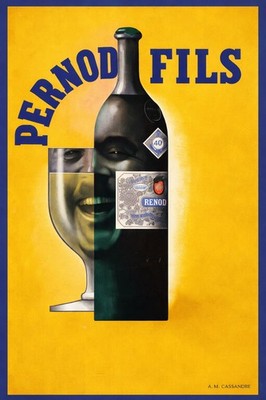   Pernod Fils Vintage Retro   Poster - 24x36  - 200gsm Paper ️ Hi-Res  Print
