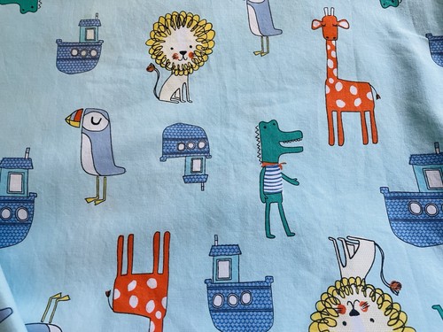 John Lewis 100% Cotton Cot Duvet Cover & Pillowcase VGC Lovely Quality Item Blue - Afbeelding 3 van 6