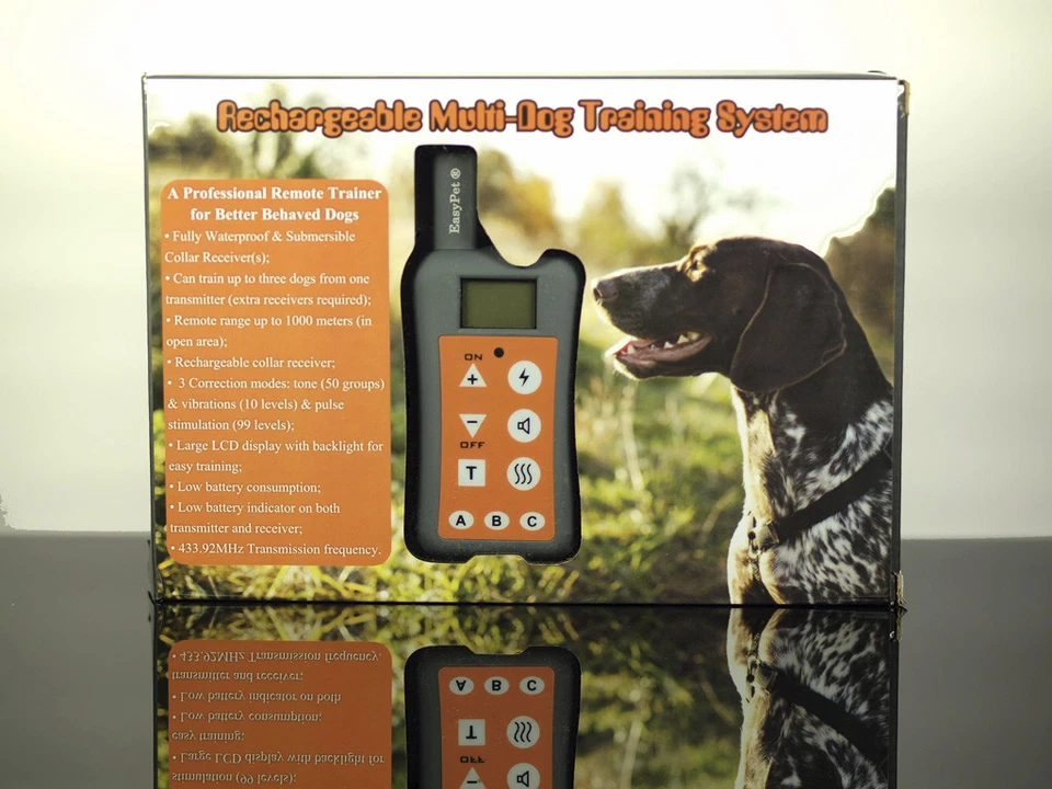 EASYPET1200M Waterproof 3- Dog Remote Training Shock Collar No Bark E-Collar - Image 3 of 4