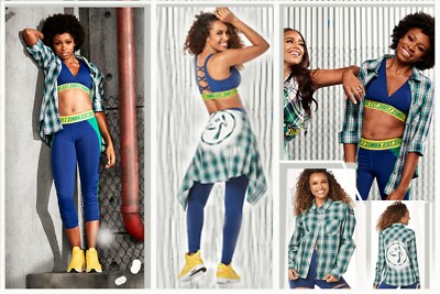 Zumba Button Down Up Flanell kariertes Shirt - Orlando Convention EliteZWear - S M L