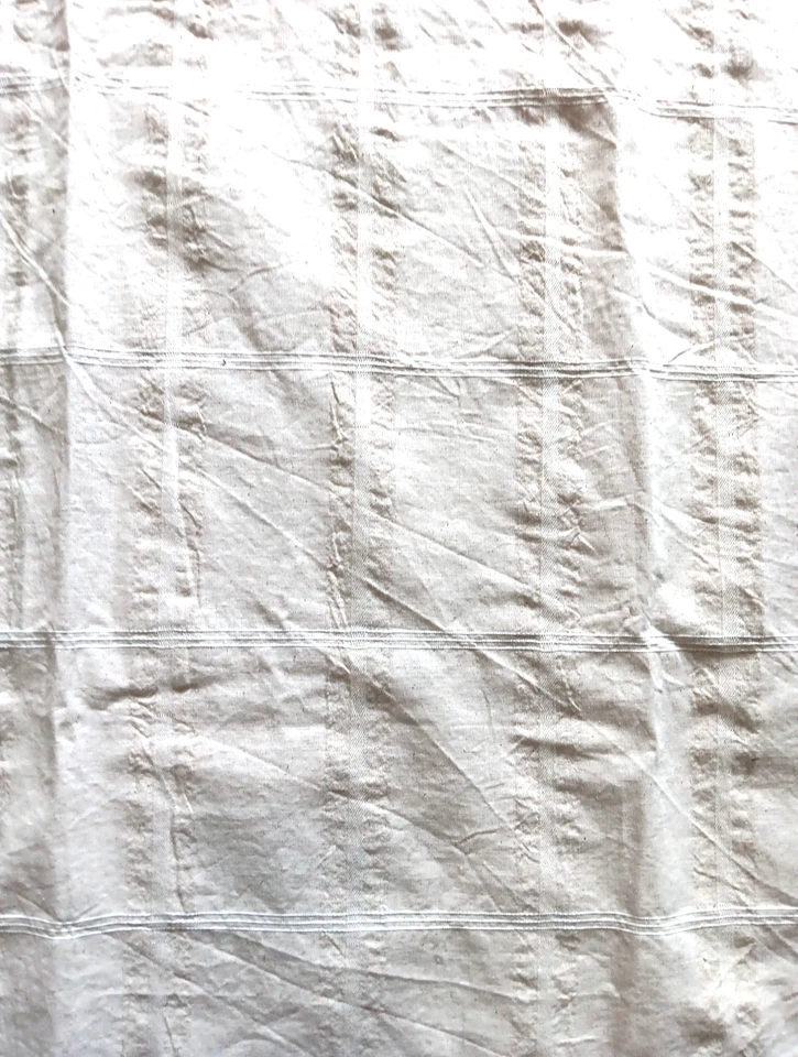 炉具和手木兰浴帘米色褶皱条纹棉亚麻天然 — 第 4/4 张图片