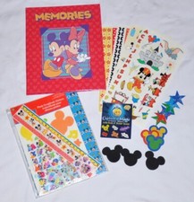 HUGE LOT Disney Mickey Minnie Mouse Memory Scrapbook Book Theme Park WDW Sticker