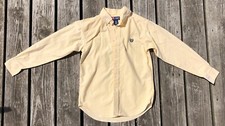 CHAPS Boys cotton button-down yellow dress Shirt long sleeve 10-12