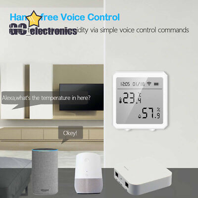 TUYA Smart WiFi LCD Temperature & Humidity Sensor for Alexa Google Home A3GS