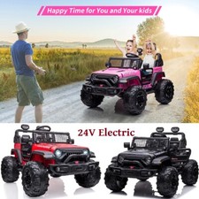 Kids 24V Ride On Jeep Car Safety Electric Power Truck w/ Remote Christmas Gifts