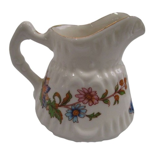 Aynsley Cottage Garden Vintage Floral Creamer Pitcher With Butterfly Design - Picture 3 of 14