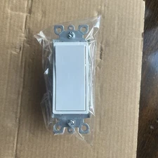 BESTTEN Single Pole Decorator Light Switch, White 15A 120/277V,