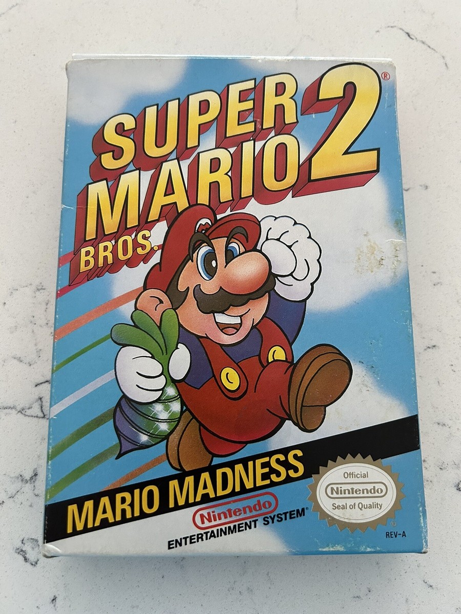 Nes CIB Super Mario Bros 2 Complete In Box Nintendo Manual + Cart