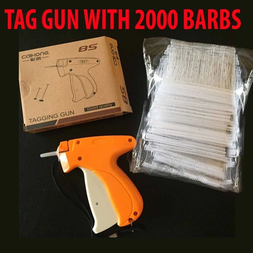 Garment CLOTHING PRICE LABEL TAGGING TAG TAGGER GUN WITH 2000 BARBS 1 Needle - Image 2 of 4