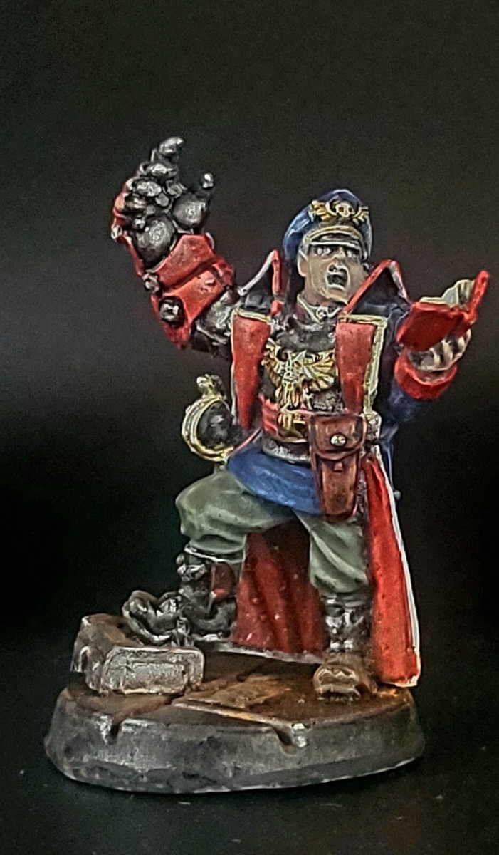 ウォーハンマー40K Mordian Iron Guard (OOP) Handpainted Commissar Mordian Iron Guard Collectible Figure