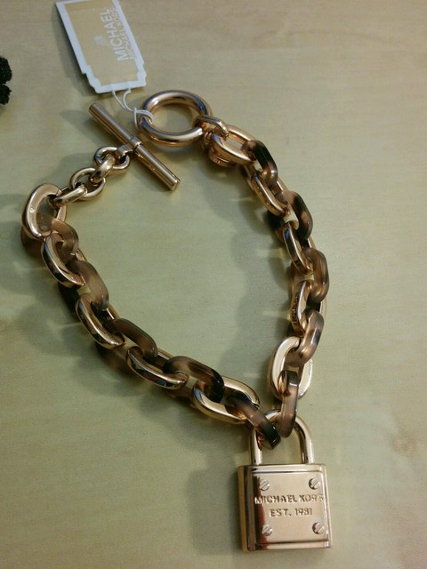 michael kors padlock toggle bracelet