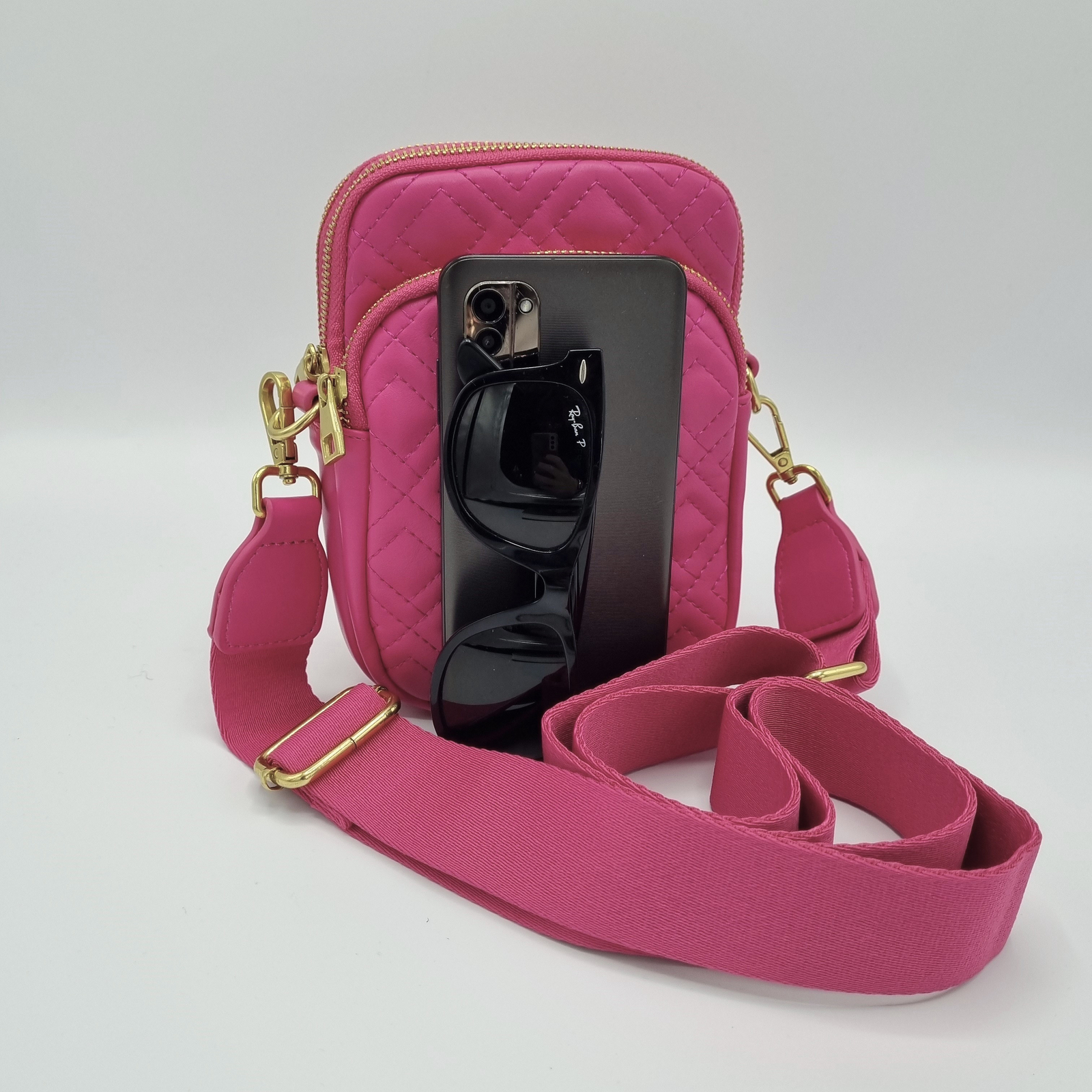 Fuchsia pink cross body phone bag eBay