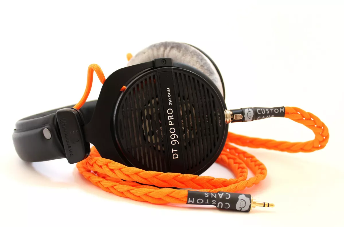 Uber Beyerdynamic DT990 Pro Detachable Stereo litz cable & modded drivers  250Ω