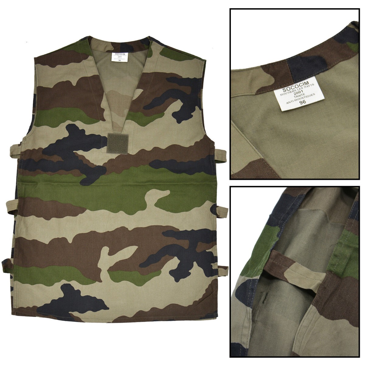 Original French Army Tactical Combat Shirt GAO Vest F2 CCE Camo 