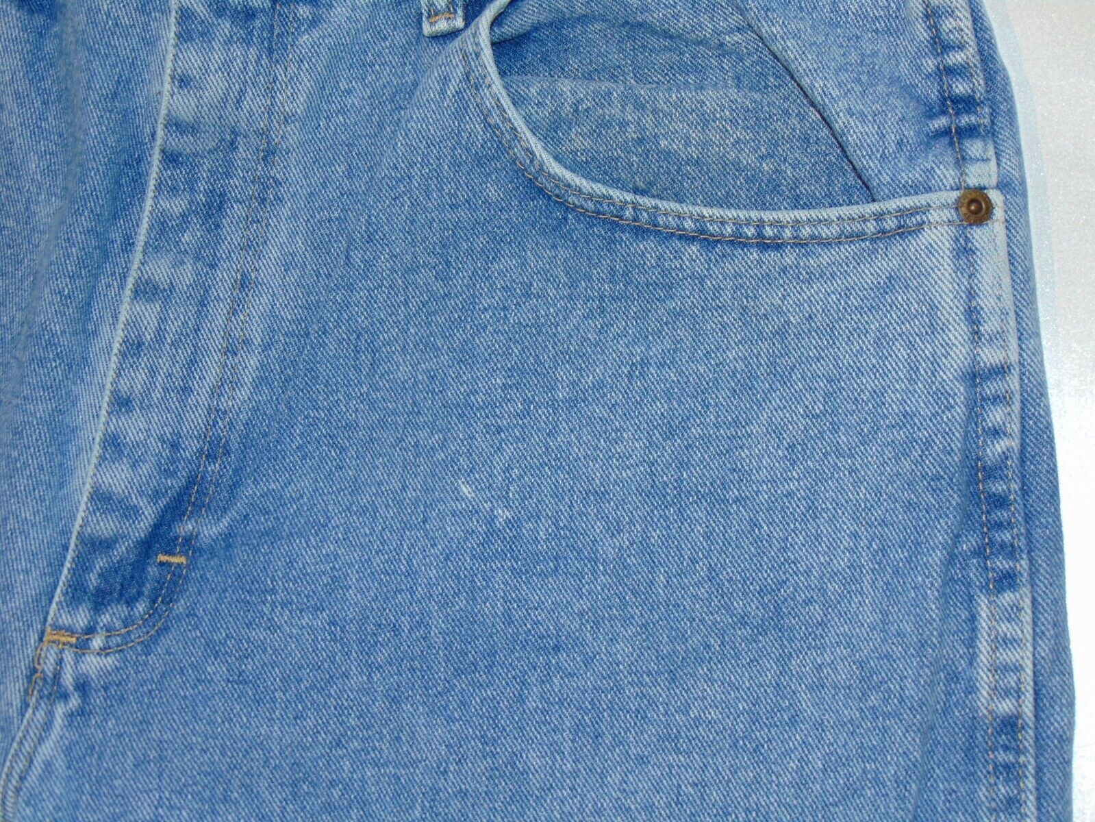 Mens Wrangler Jeans Light Wash Long High Rise Poc… - image 6
