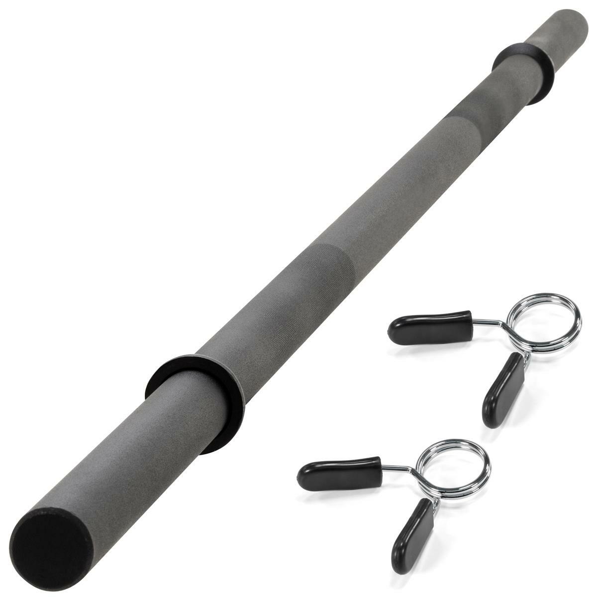 MAXXIVA Hantelstange 140 cm schwarz Langhantel Federverschluss Gewichtsstange