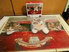 Mega Puzzles Click 500 piece puzzle Curiosity Kittens Family Fun Size 19" x 27"