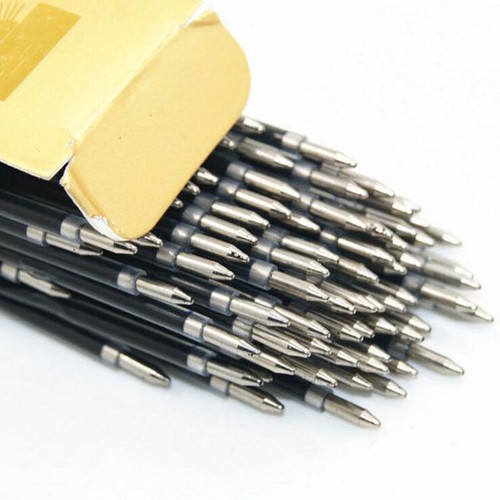 100pcs 0.7mm Retractable Ballpoint Pen Refills Replacement Black Blue Ink Office - Picture 21 of 41