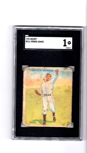 1933 Goudey Vernon Lefty Gomez New Yor Yankees #216 🚀⚾️💥SGC Graded 1