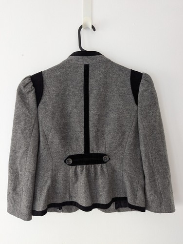 VINTAGE Designer JUICY COUTURE Rare Military Style Crop Jacket Blazer RRP $400 - Picture 5 of 8