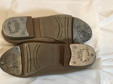 DANCE CLASS TAN TAP BUCKLE SHOES Rhythm Tones size 4