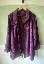 Tigi Summer/autumn Purple Velvet Coat Uk20