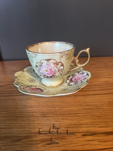 2 VINTAGE WALES BONE CHINA TEA CUP & SAUCER  MADE IN JAPAN
