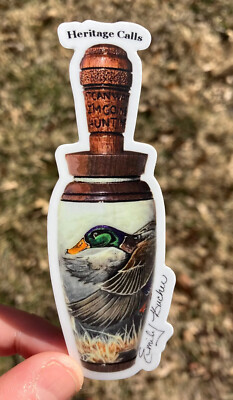 Flying Mallard Duck Call Vinyl Sticker Decal | Emily Bucher