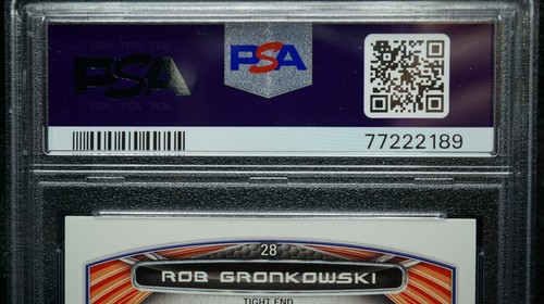 2014 Bowman 28 Rob Gronkowski Silver Ice - PSA 10 - New England Patriots - POP 2 - Picture 5 of 6