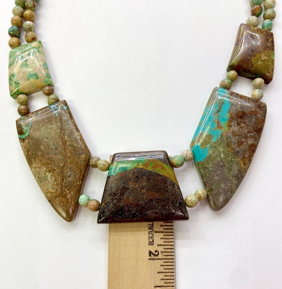 HSN Jay King Sterling Silver 2Strand New Red Skin Turquoise 161/2