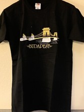 Budapest Hungary Women&rsquo;s T-shirt Size Small Black Cotton Embroidery NWOT